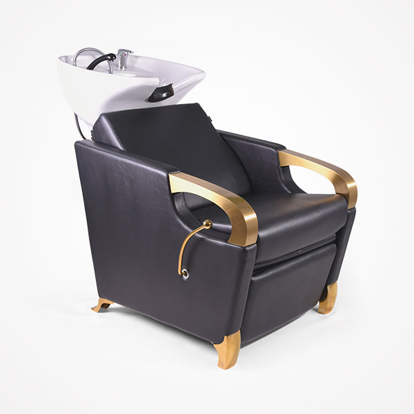 ITALOR LAVACABEZAS NEGRO DORADO CON POZA BLANCA