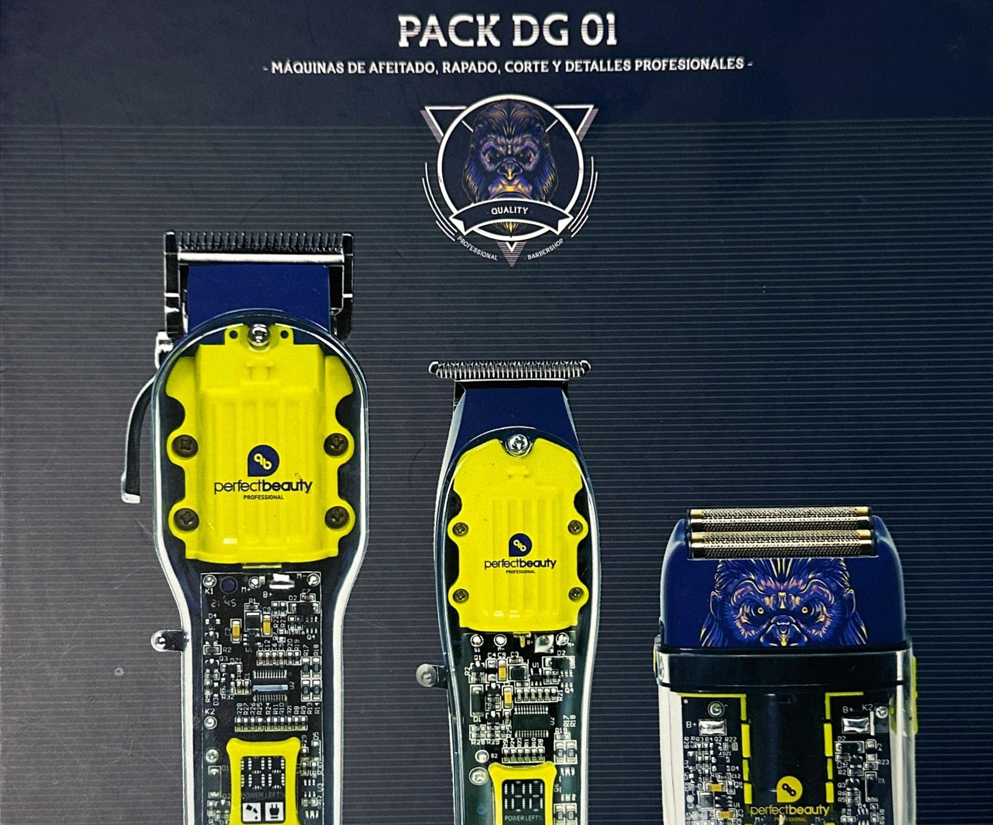 3AH Pack iniciación barbero Clipper/Trimmer/Shaver DG-01