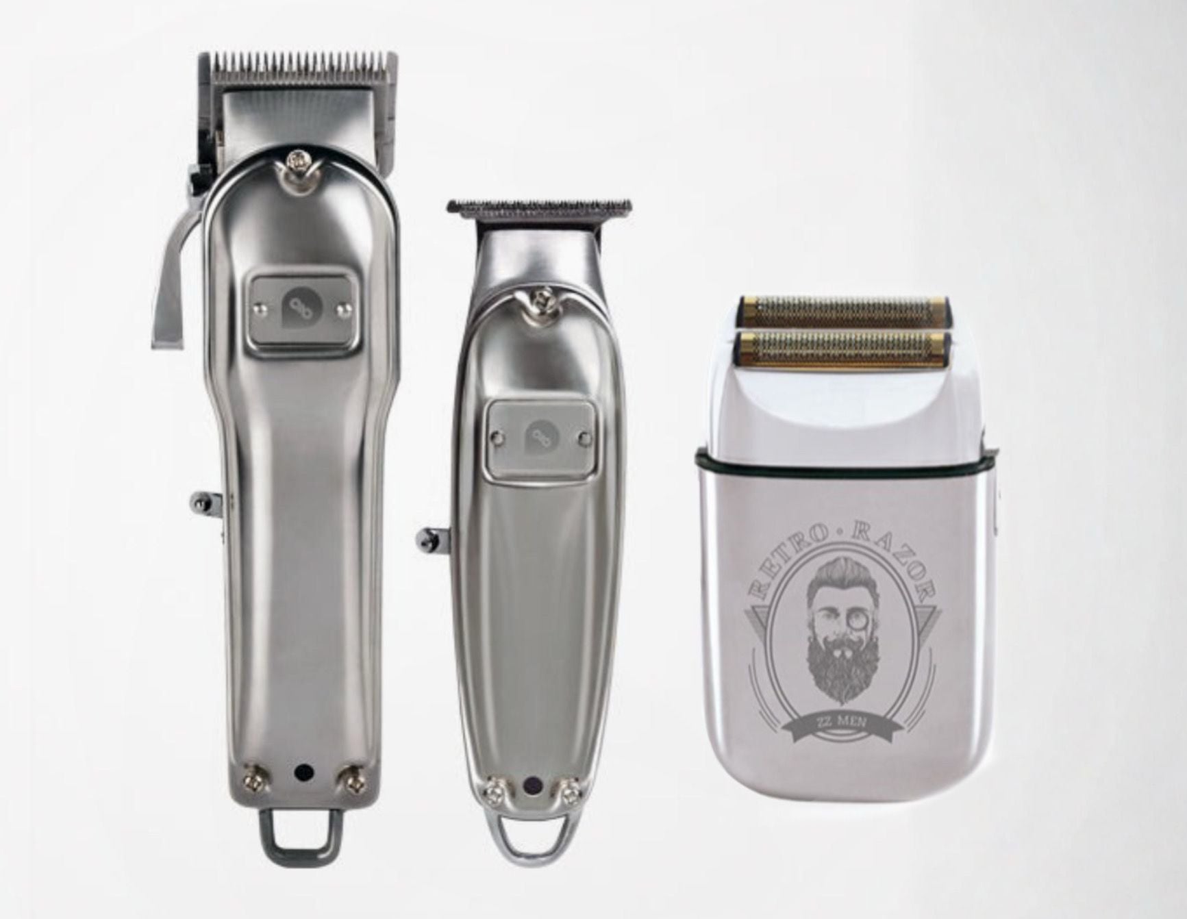 3AH PACK DE INICIACION BARBERO PLATEADO CLIPPER/TRIMMER/SHAVER