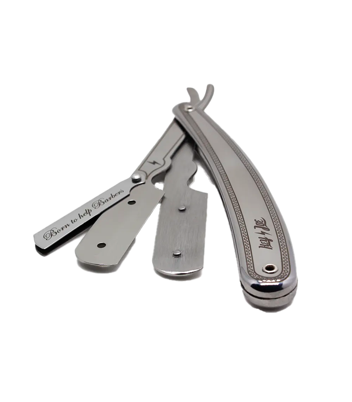 HEY JOE navaja de afeitar plateada